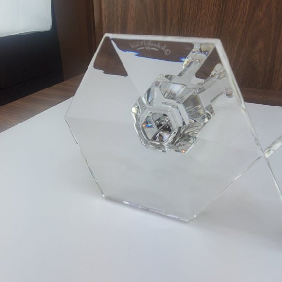 Vintage Val St. Lambert Crystal Gardenia 9" Candlesticks - Picture 9 of 11